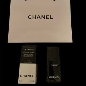 CHANEL La Vernis Nail Polish 713 Pure Black New